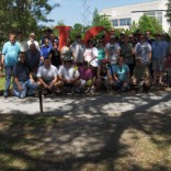 Corporate Realty Team Photo in Besthoff Sculpture Garden