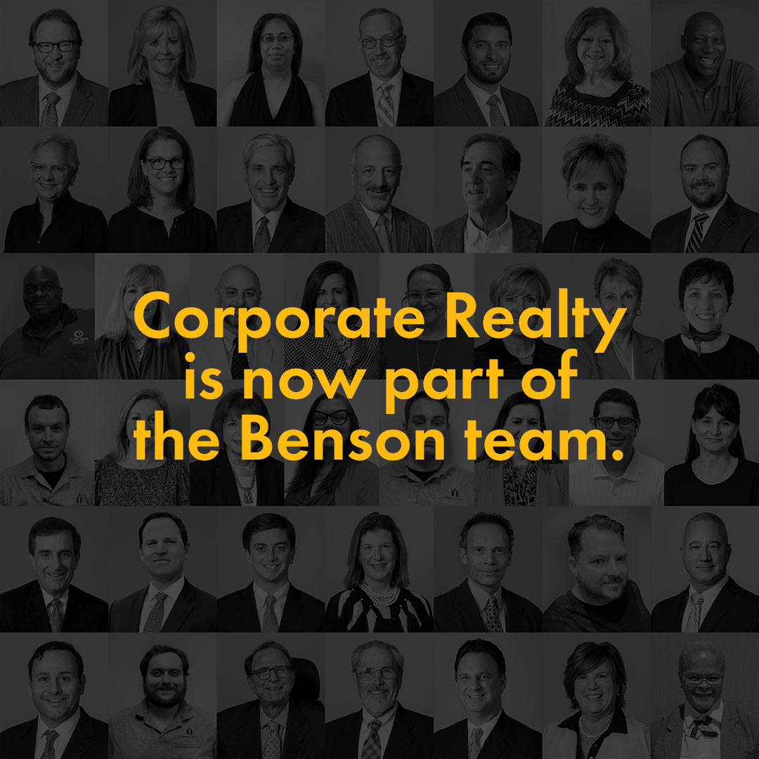 Corporate Realty Is Now Part of the Benson Team Corporate Realty